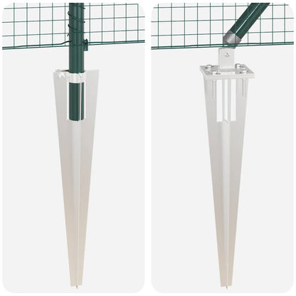 Zaun mit Pfosten Grün 0,6 x 50 m Stahl