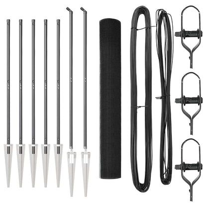 Zaun mit Pfosten Grau 1,2 x 10 m Stahl