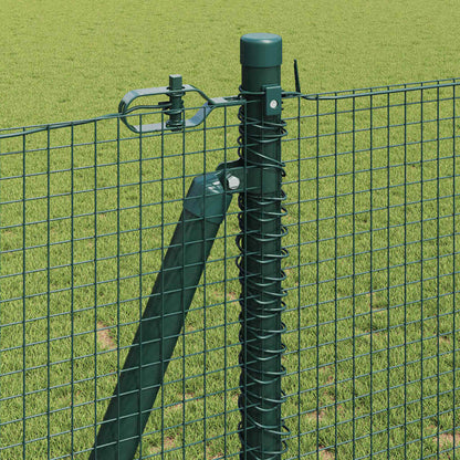 Zaun mit Pfosten Grün 1,2 x 10 m Stahl