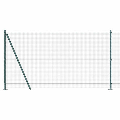 Zaun mit Pfosten Grün 1,2 x 10 m Stahl