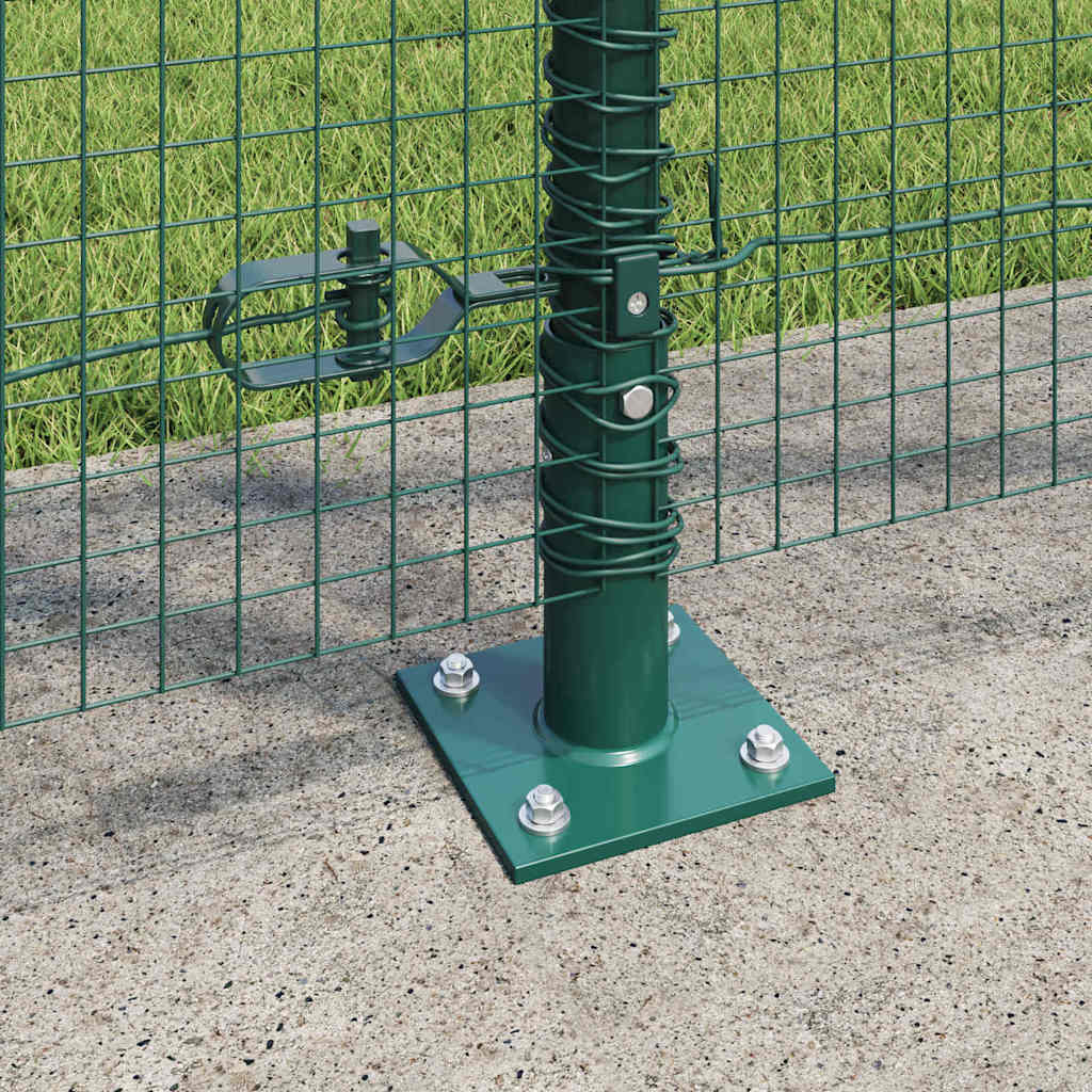 Zaun mit Pfosten Grün 1,2 x 10 m Stahl
