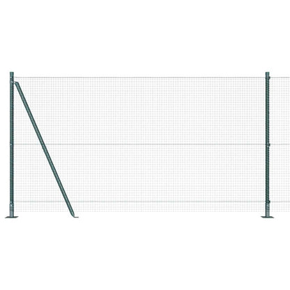Zaun mit Pfosten Grün 1,2 x 10 m Stahl