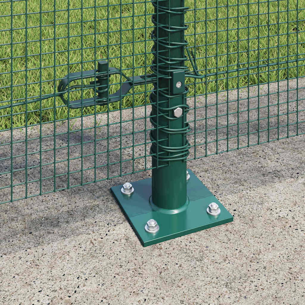 Zaun mit Pfosten Grün 1,2 x 25 m Stahl
