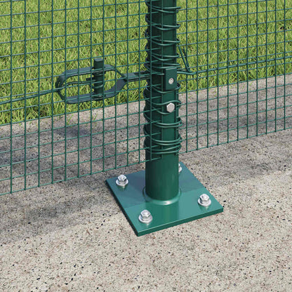 Zaun mit Pfosten Grün 1,2 x 25 m Stahl