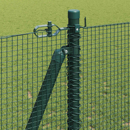 Zaun mit Pfosten Grün 1,2 x 25 m Stahl