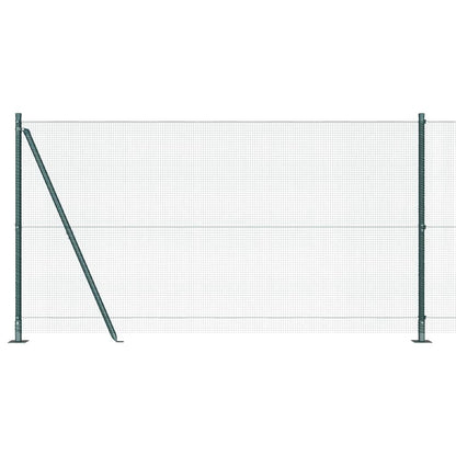 Zaun mit Pfosten Grün 1,2 x 25 m Stahl