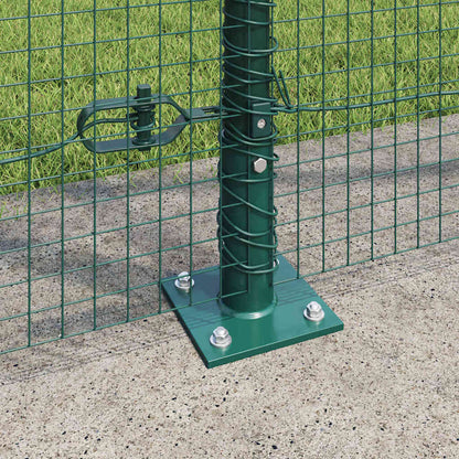Zaun mit Pfosten Grün 1,4 x 25 m Stahl
