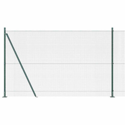 Zaun mit Pfosten Grün 1,4 x 25 m Stahl