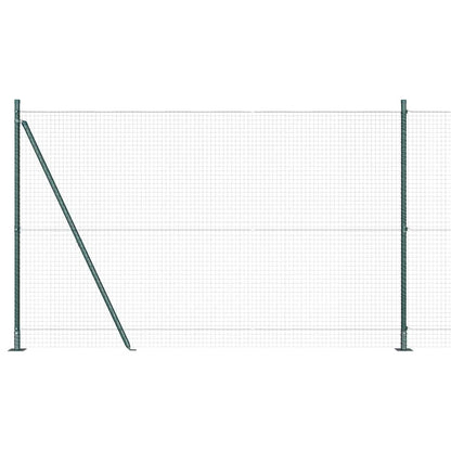 Zaun mit Pfosten Grün 1.5 x 25 m Stahl