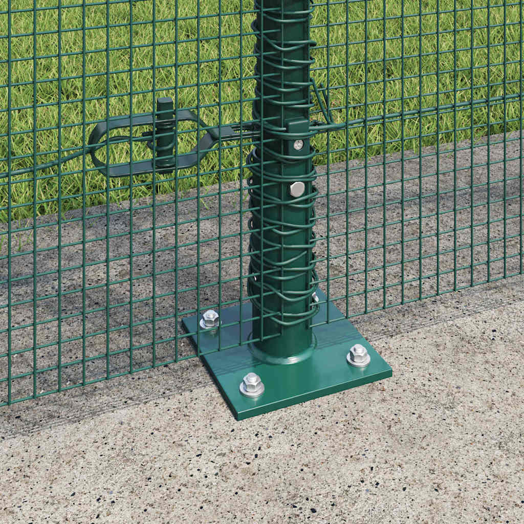 Zaun mit Pfosten Grün 1.6 x 25 m Stahl