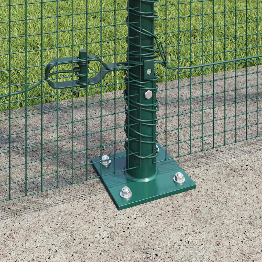 Zaun mit Pfosten Grün 1.6 x 25 m Stahl