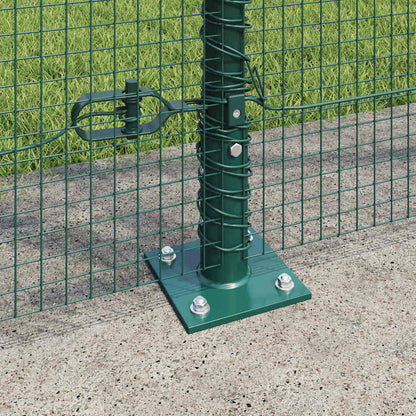 Zaun mit Pfosten Grün 1.6 x 25 m Stahl