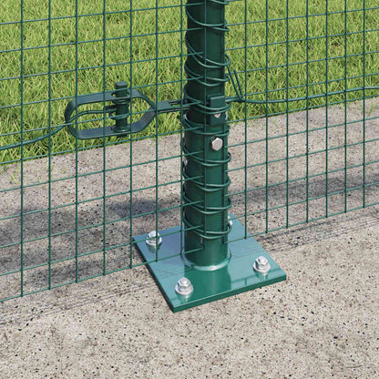 Zaun mit Pfosten Grün 0.4 x 50 m Stahl