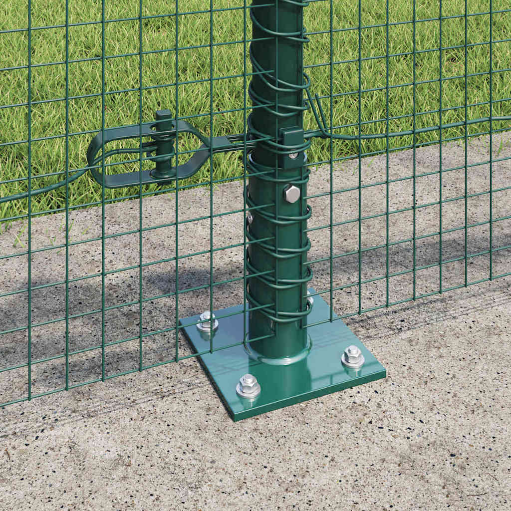 Zaun mit Pfosten Grün 0,5 x 50 m Stahl