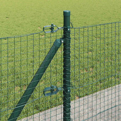 Zaun mit Pfosten Grün 0,5 x 50 m Stahl