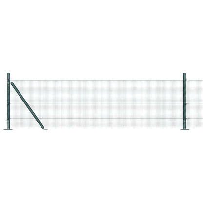 Zaun mit Pfosten Grün 0,6 x 50 m Stahl