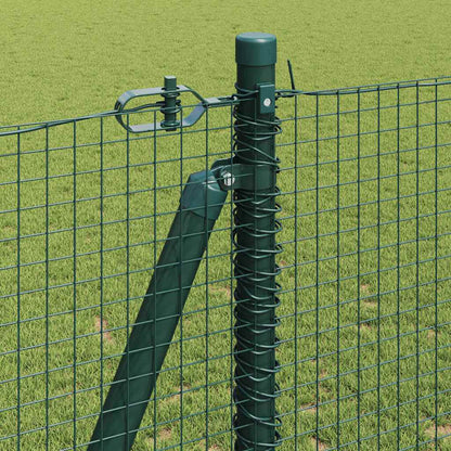 Zaun mit Pfosten Grün 1,2 x 50 m Stahl