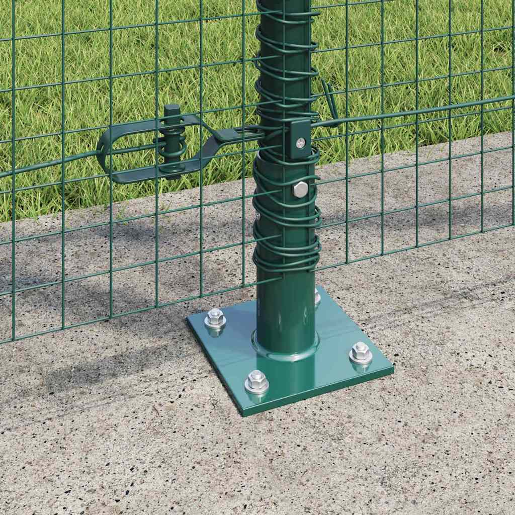 Zaun mit Pfosten Grün 1,2 x 50 m Stahl