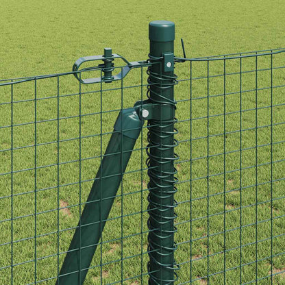 Zaun mit Pfosten Grün 1,2 x 50 m Stahl