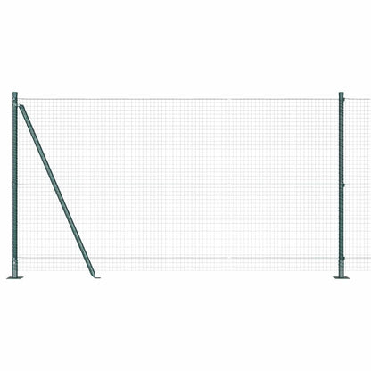 Zaun mit Pfosten Grün 1,2 x 50 m Stahl