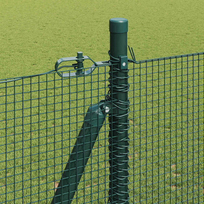 Zaun mit Pfosten Grün 1,4 x 50 m Stahl