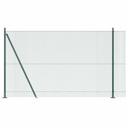 Zaun mit Pfosten Grün 1,5 x 50 m Stahl