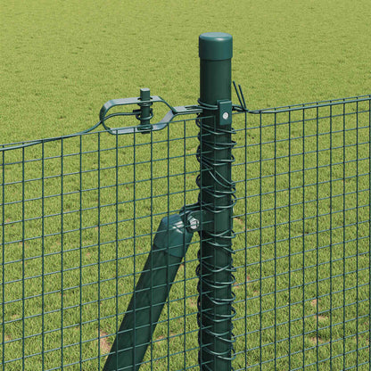 Zaun mit Pfosten Grün 1,5 x 50 m Stahl