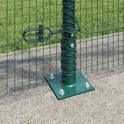 Zaun mit Pfosten Grün 0,8 x 100 m Stahl