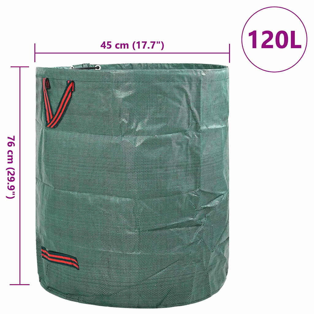 Gartenmüllsäcke 12 pcs Grün 45 x 45 x 76 cm Polypropylen