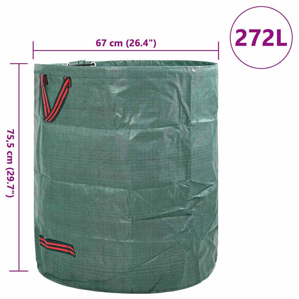 Gartenmüllsäcke 12 pcs Grün 67 x 67 x 75.5 cm Polypropylen