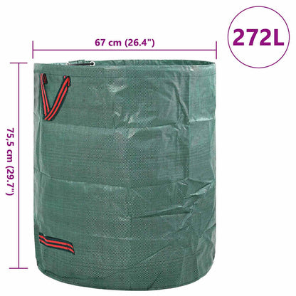 Gartenmüllsäcke 12 pcs Grün 67 x 67 x 75.5 cm Polypropylen