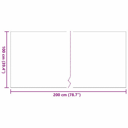 Kunstgras Schwarz 2 x 1 m Polypropylen