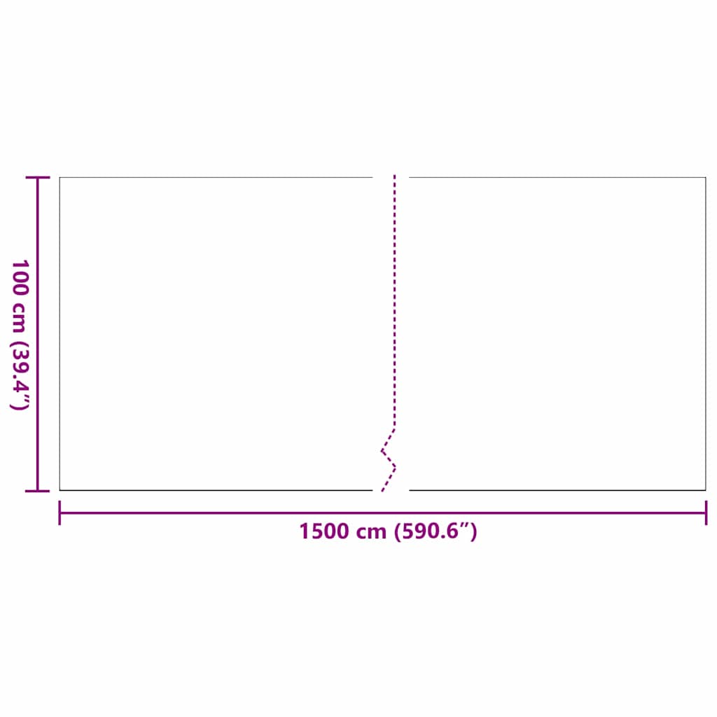 Kunstgras Schwarz 15 x 1 m Polypropylen