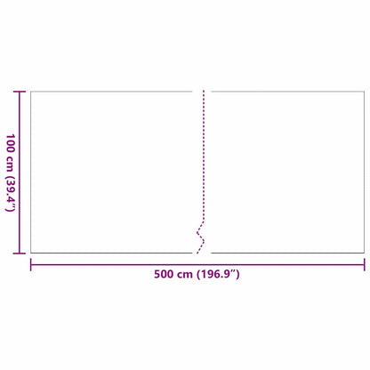 Kunstgras Schwarz 5 x 1 m Polypropylen