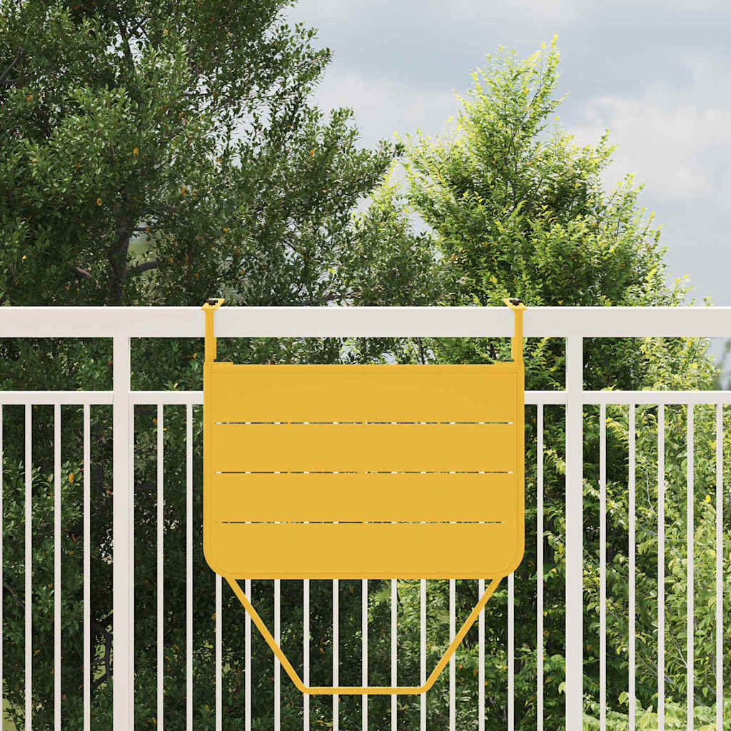 Hängender Balkontisch Senfgelb 60 x 39 x 65 cm Stahl