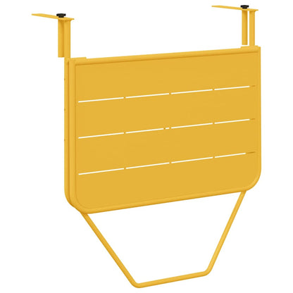 Hängender Balkontisch Senfgelb 60 x 39 x 65 cm Stahl