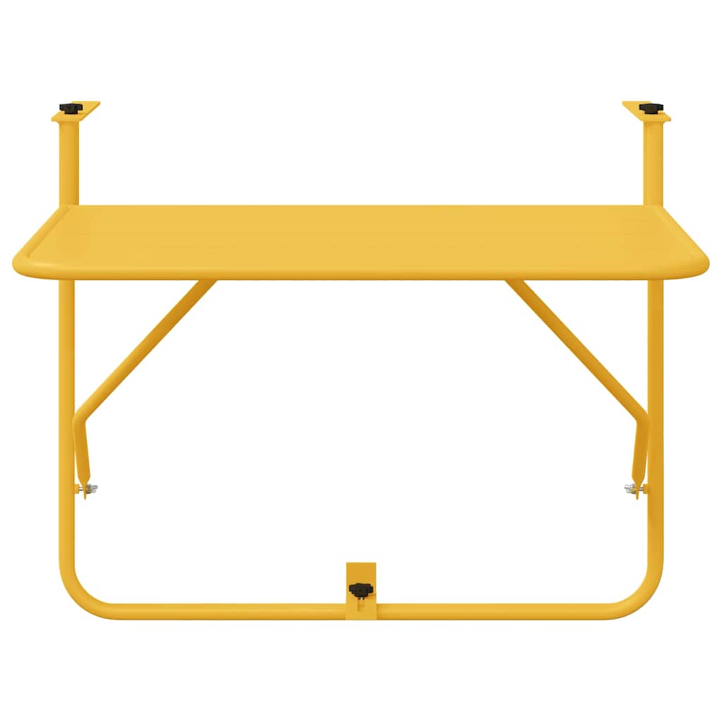 Hängender Balkontisch Senfgelb 60 x 39 x 65 cm Stahl