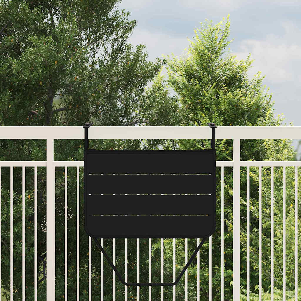 Hängender Balkontisch Schwarz 60 x 39 x 65 cm Stahl
