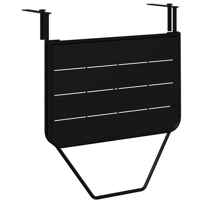 Hängender Balkontisch Schwarz 60 x 39 x 65 cm Stahl