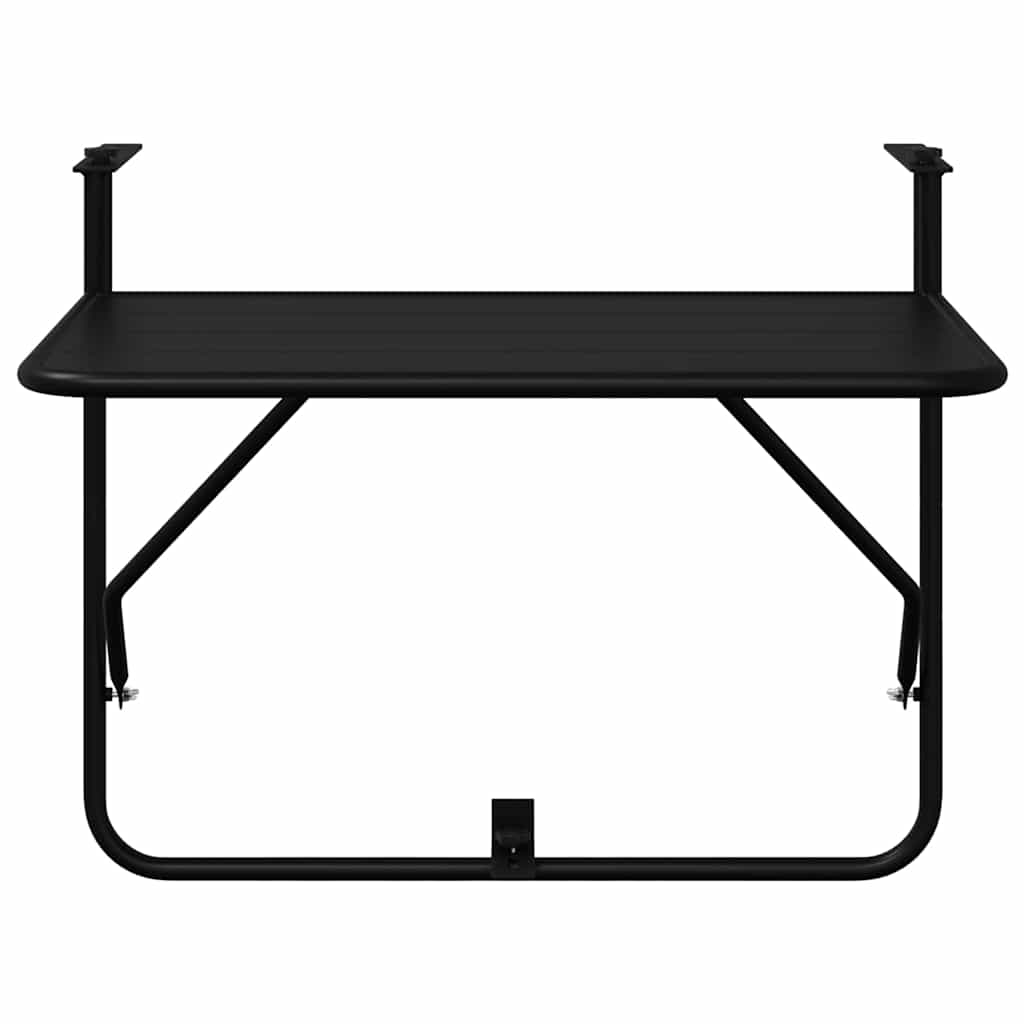 Hängender Balkontisch Schwarz 60 x 39 x 65 cm Stahl
