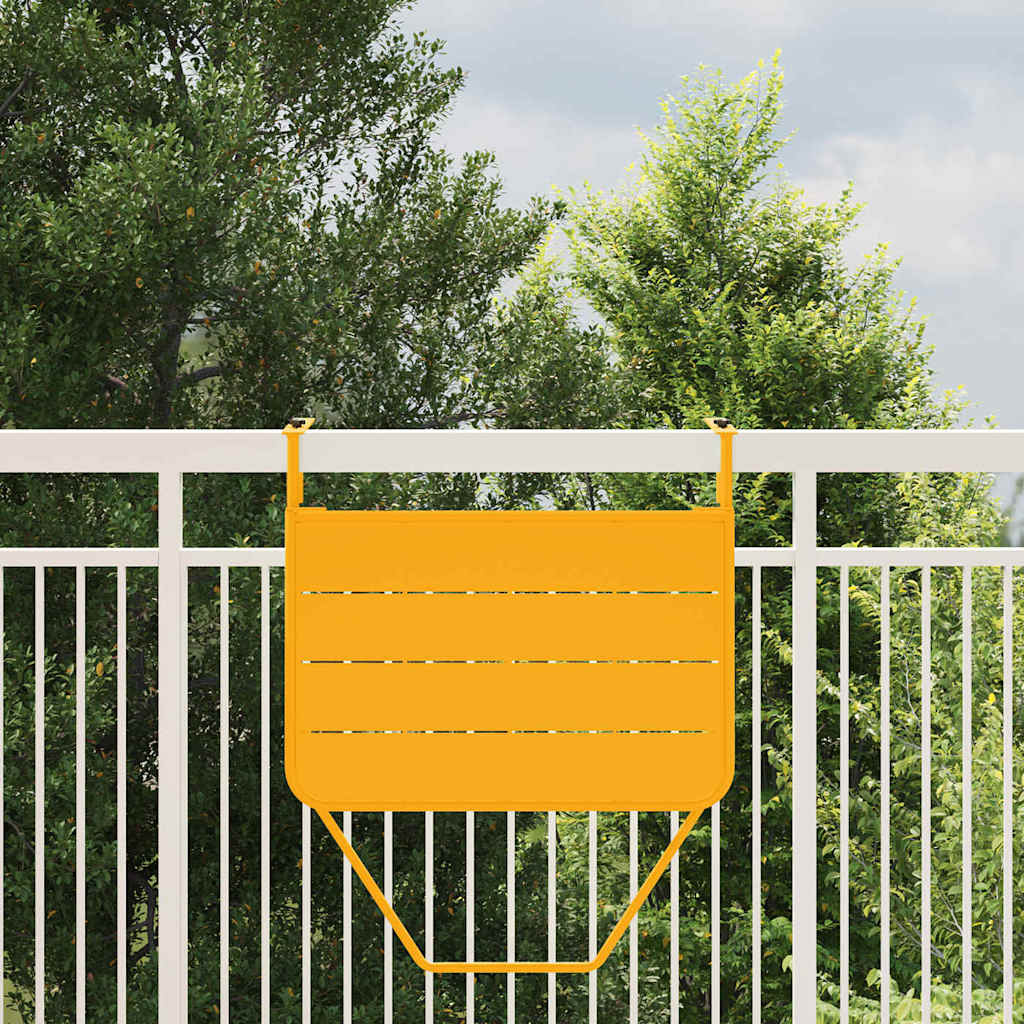 Hängender Balkontisch Gelb 60 x 39 x 65 cm Stahl