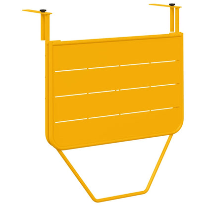 Hängender Balkontisch Gelb 60 x 39 x 65 cm Stahl