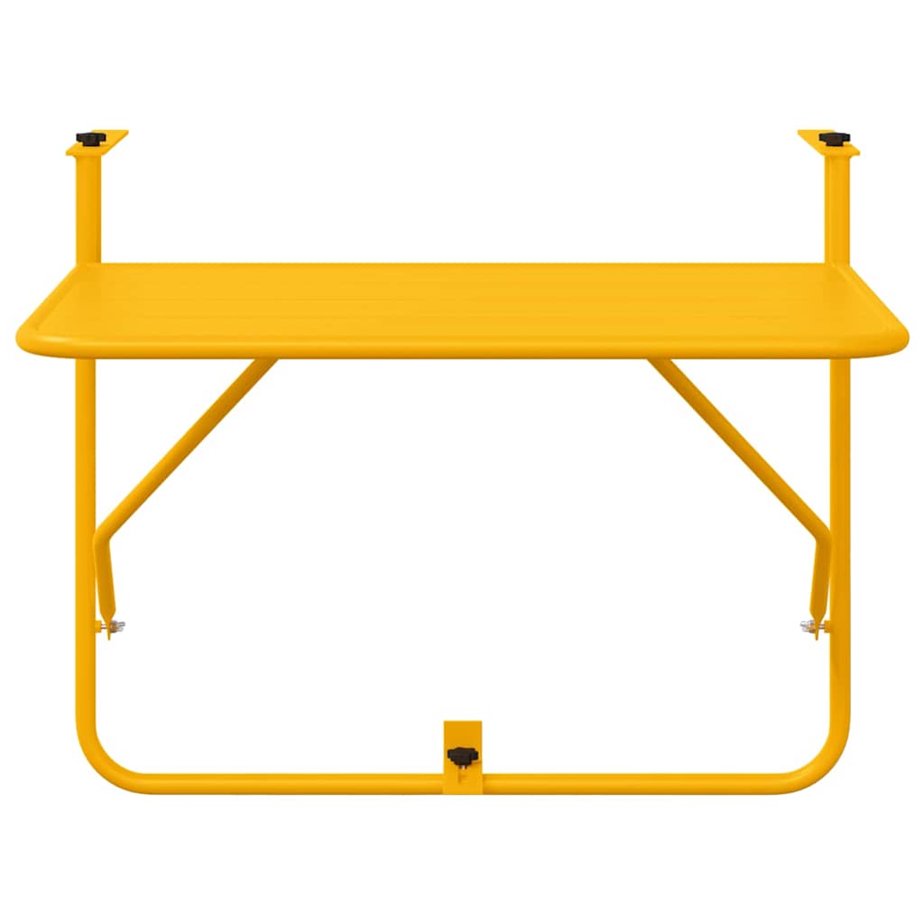Hängender Balkontisch Gelb 60 x 39 x 65 cm Stahl