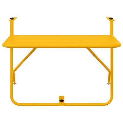 Hängender Balkontisch Gelb 60 x 39 x 65 cm Stahl