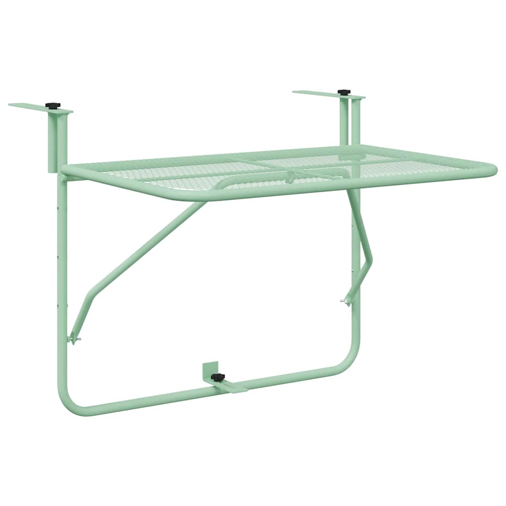Hängender Balkontisch Mintgrün 60 x 39 x 65 cm Stahl