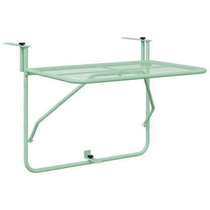 Hängender Balkontisch Mintgrün 60 x 39 x 65 cm Stahl