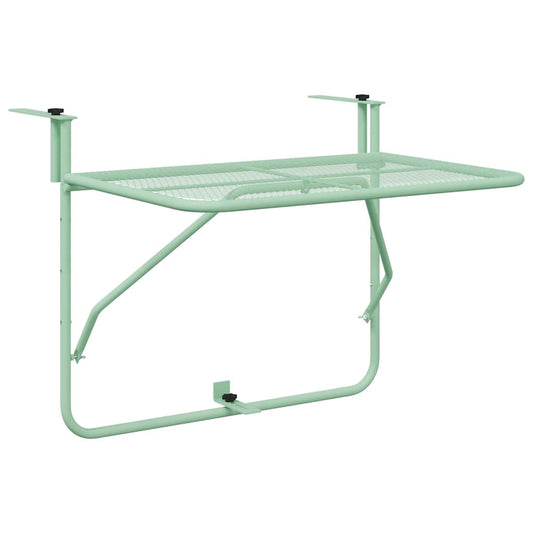 Hängender Balkontisch Mintgrün 60 x 39 x 65 cm Stahl