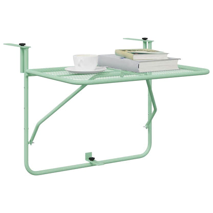 Hängender Balkontisch Mintgrün 60 x 39 x 65 cm Stahl