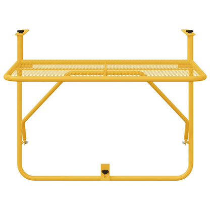 Hängender Balkontisch Senfgelb 60 x 39 x 65 cm Stahl