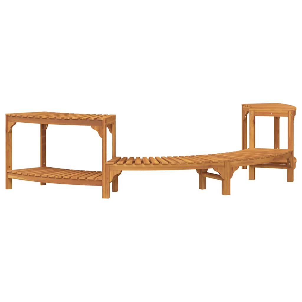 Whirlpool-Umrandung Braun 252 x 112 x 55.5 cm Akazie Massivholz